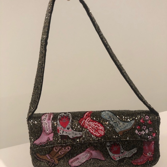 Chic Embellished Shoulder Bag with Boot Designs - Picture 12 of 16